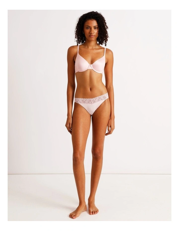 Captivate Cotton Lace Brief in Light Pink image 3