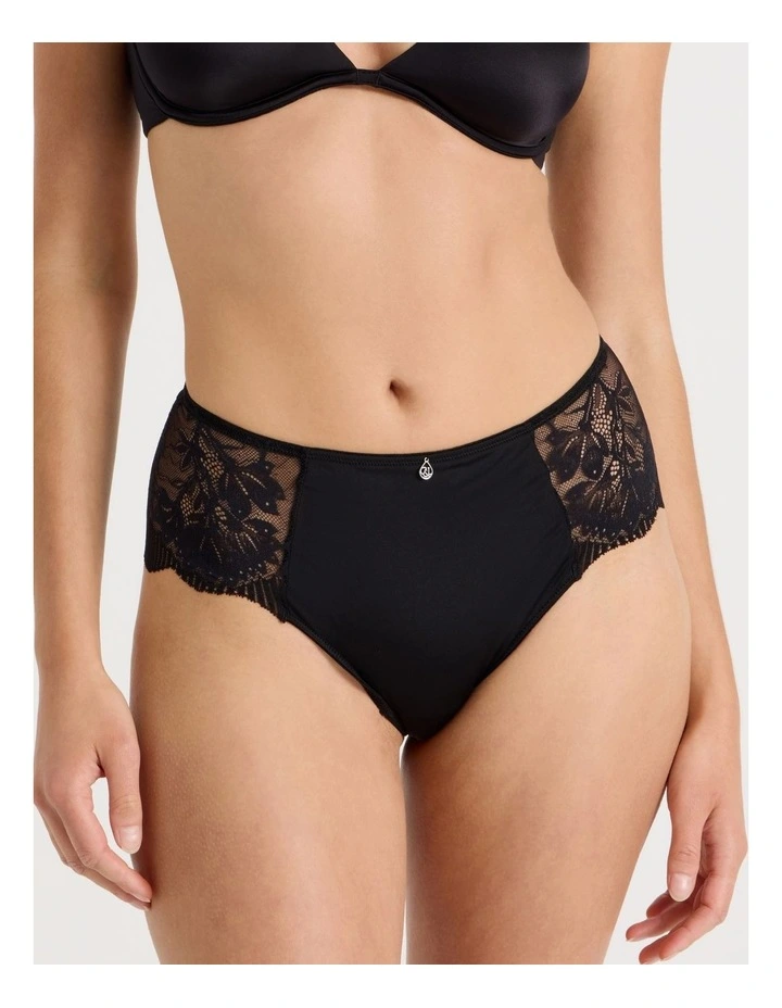 Captivate Luxe Micro & Lace Hipster in Black image 4
