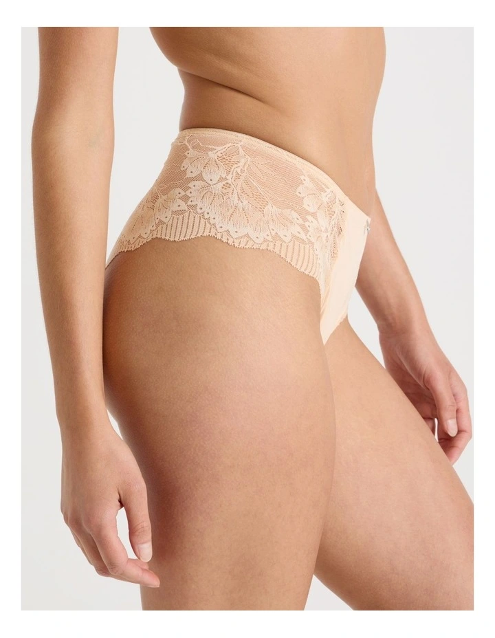 Captivate Luxe Micro & Lace Hipster in Beige image 3