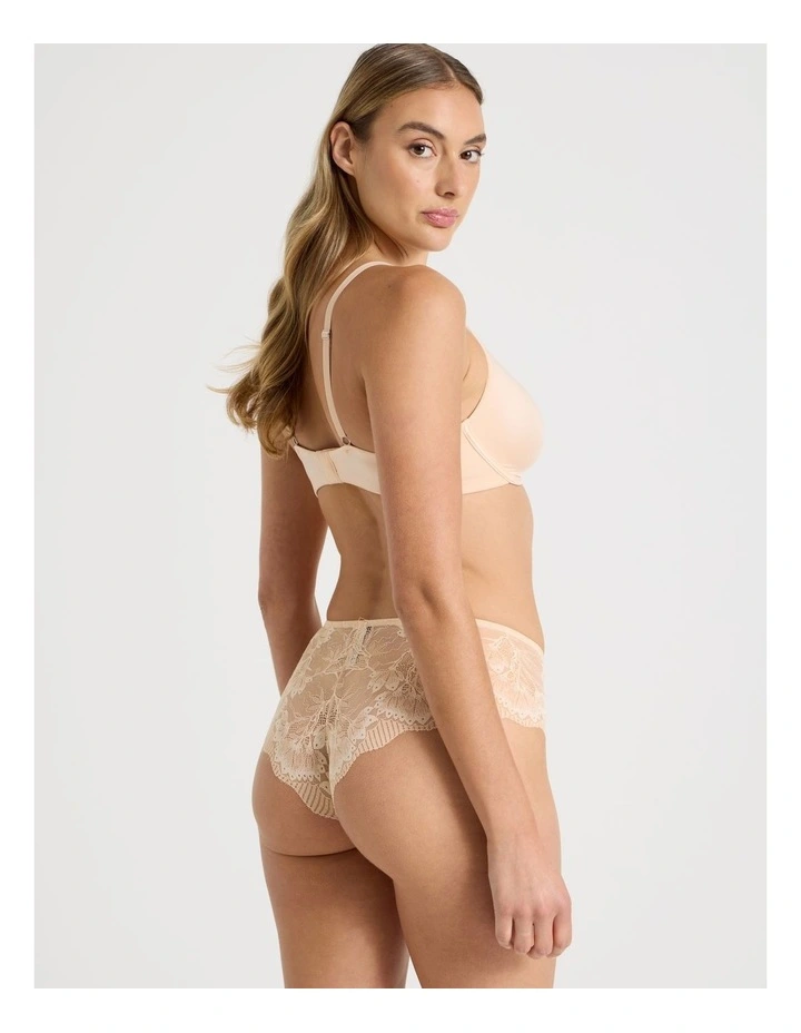 Captivate Luxe Micro & Lace Hipster in Beige image 4