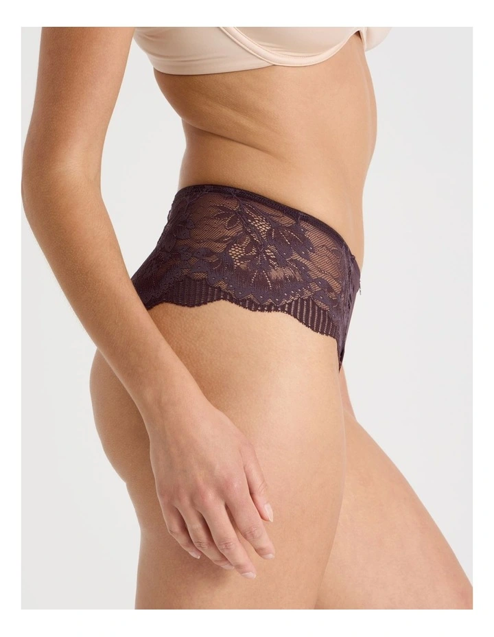Captivate Luxe Micro & Lace Hipster in Dark Mauve image 3