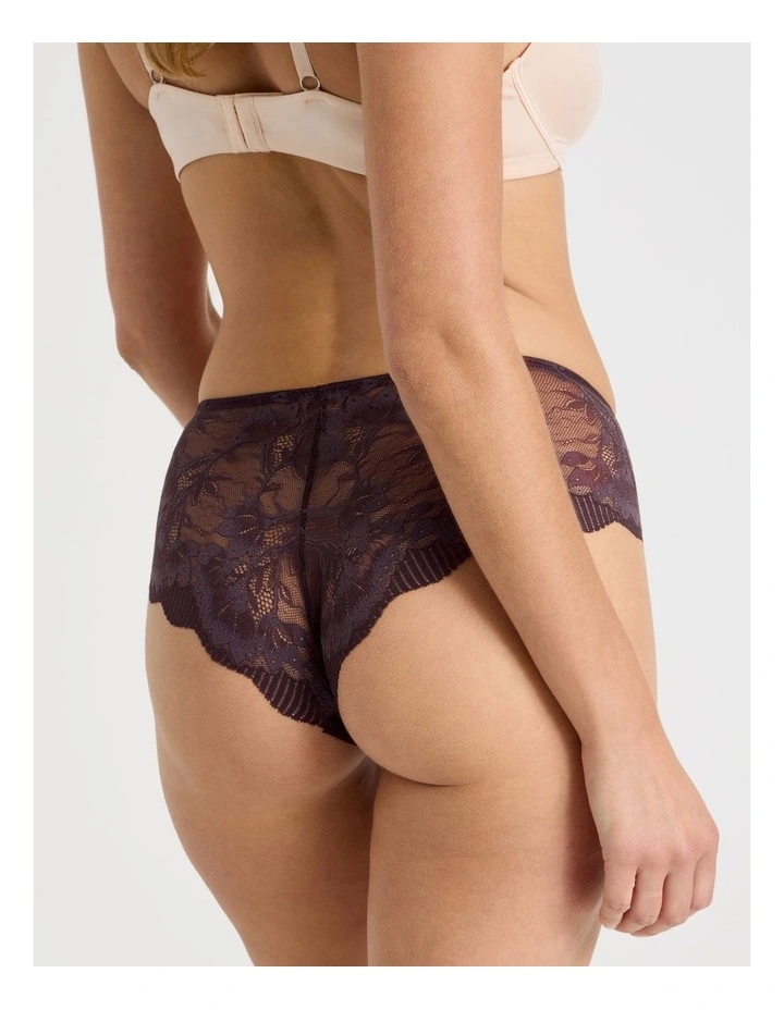 Captivate Luxe Micro & Lace Hipster in Dark Mauve image 5