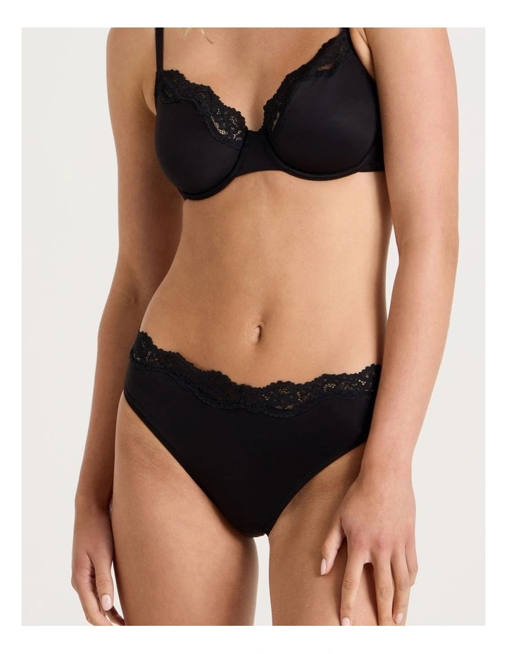 Cheeky Lace Bikini in Black image 2