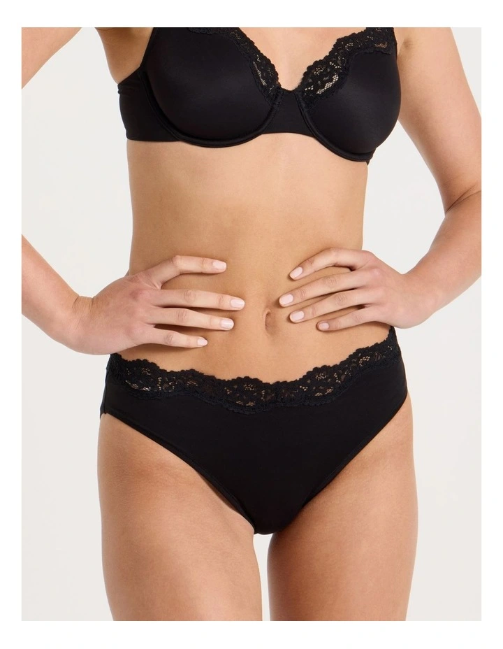 Cheeky Lace Bikini in Black image 5