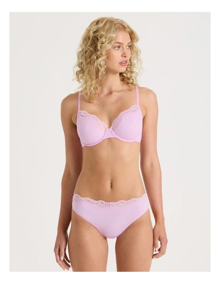 Cheeky Lace Bikini in Pink image 2