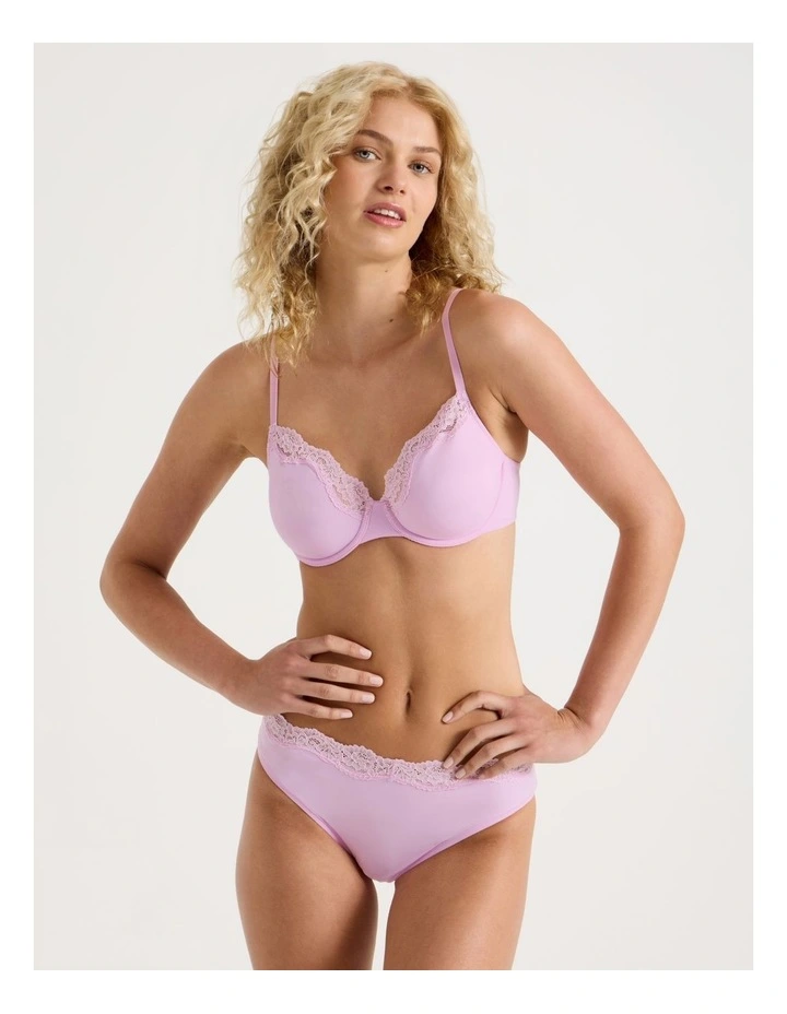 Cheeky Lace Bikini in Pink image 4