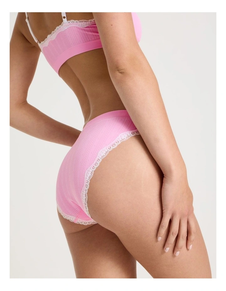 Lola Seamless Pointelle Bikini in Pink image 1