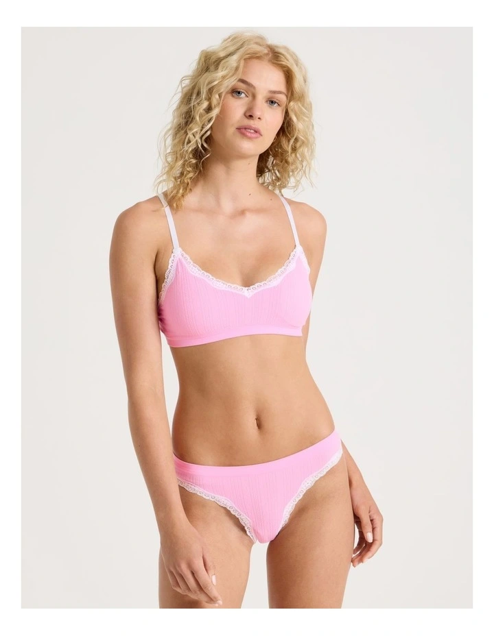Lola Seamless Pointelle Bikini in Pink image 2