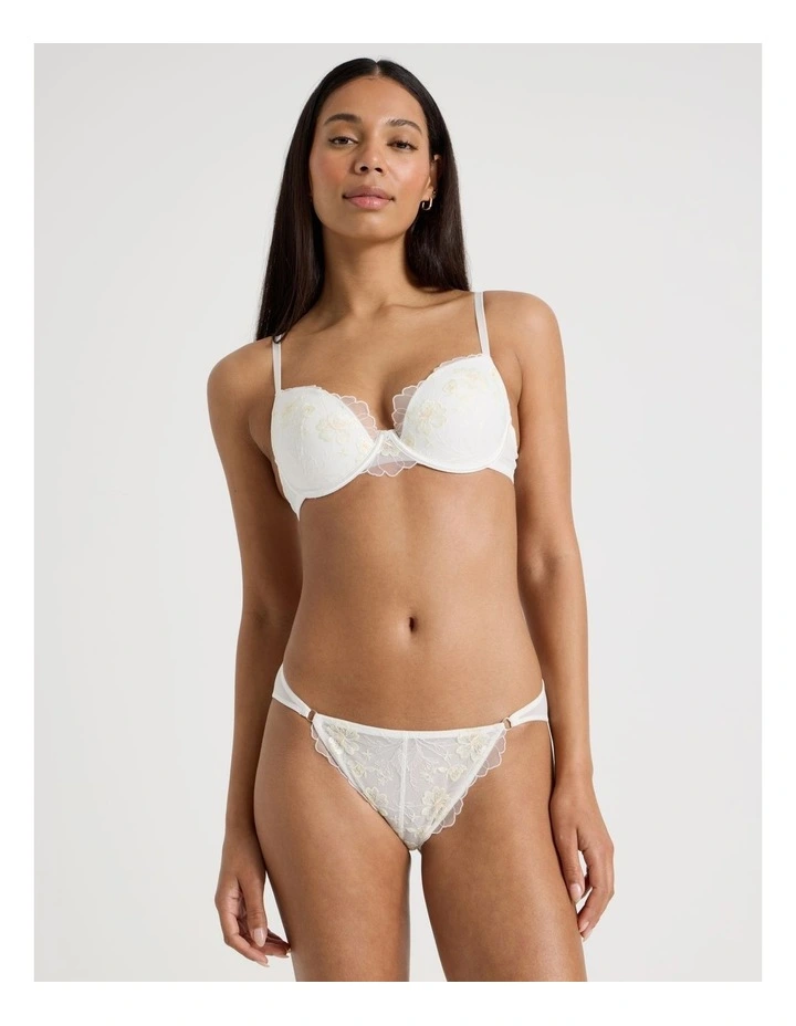 Embroidery Dainty Tanga in White image 1