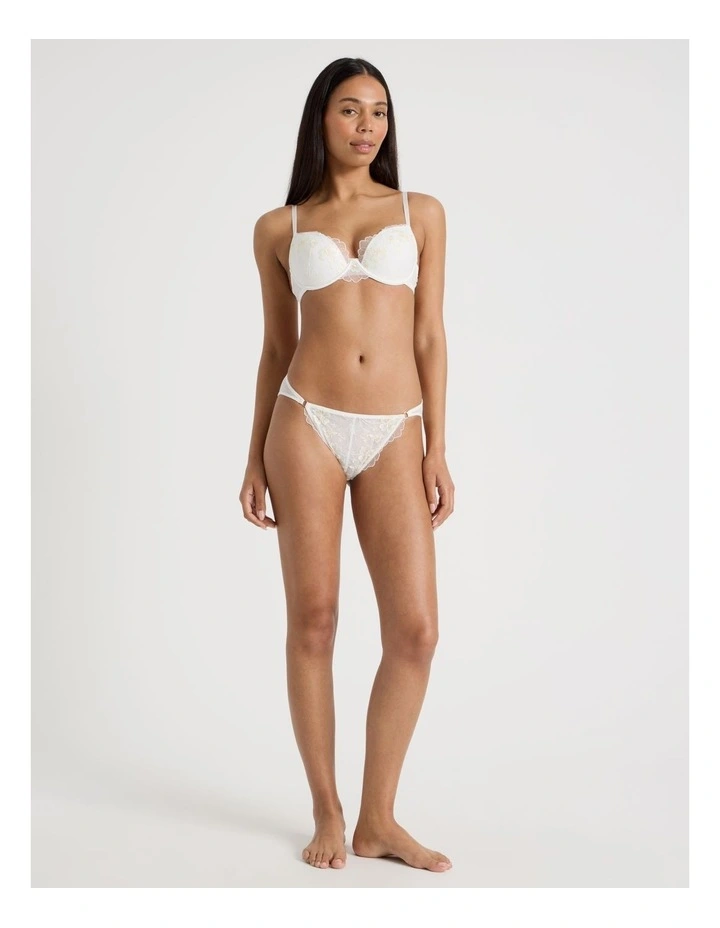 Embroidery Dainty Tanga in White image 3