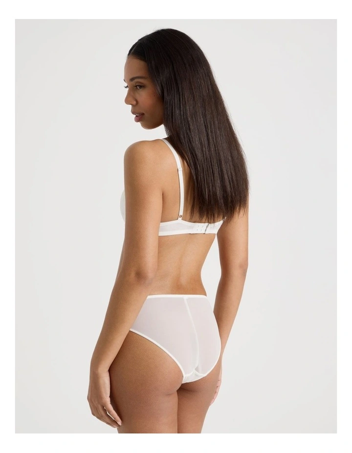Embroidery Dainty Tanga in White image 6