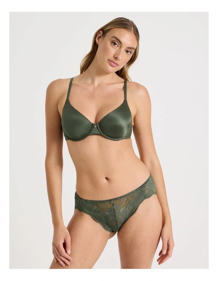 Lace Underwear Bikini in Olive image 1