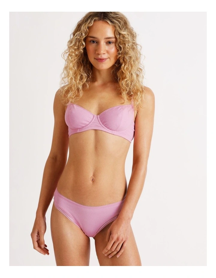 Lola Cotton Rib Hipster in Pink image 3