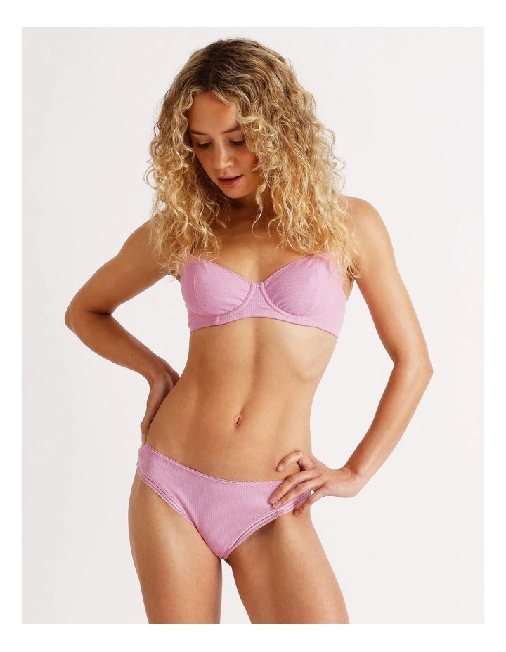 Lola Cotton Rib Hipster in Pink image 5