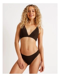 Lola Cotton Rib Hipster in Chocolate