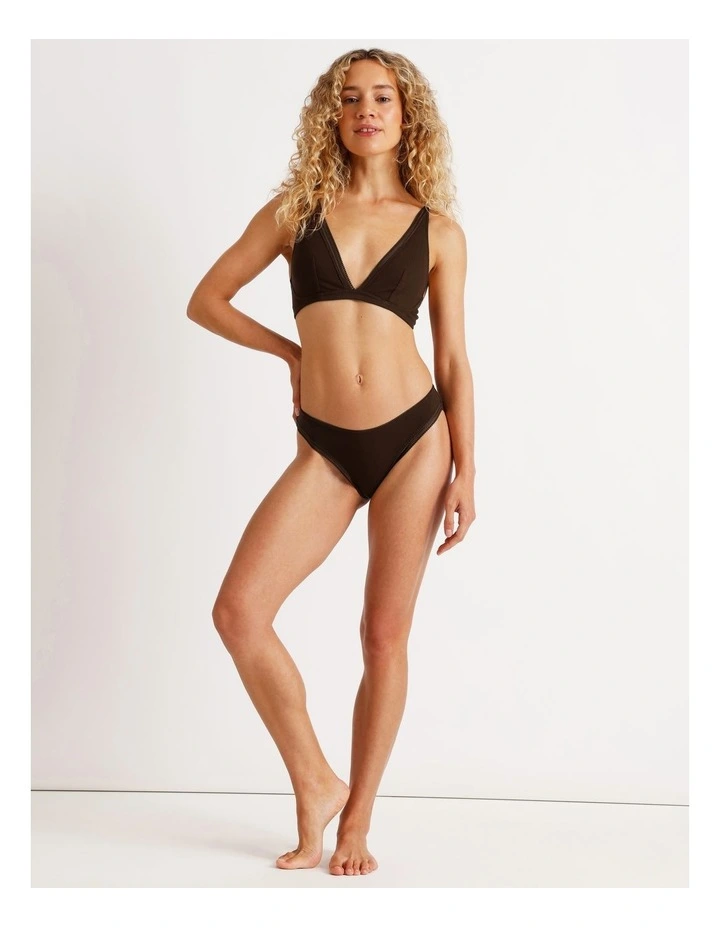 Lola Cotton Rib Hipster in Chocolate image 3