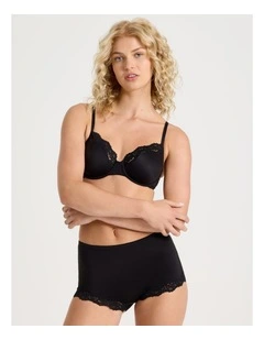 Cheeky Lace Boyshort in Black