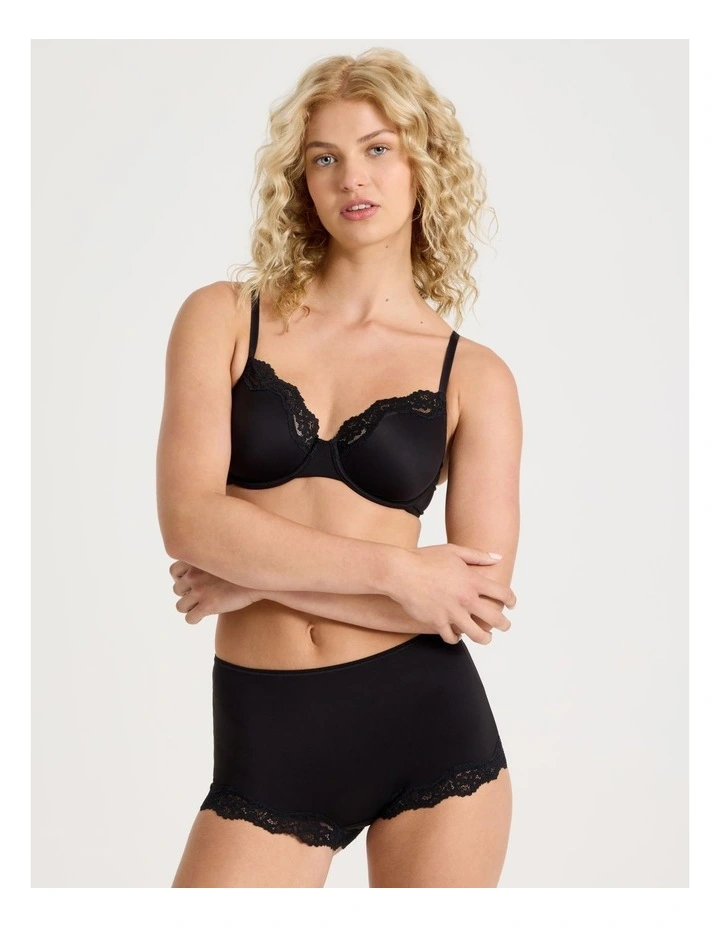 Cheeky Lace Boyshort in Black image 1