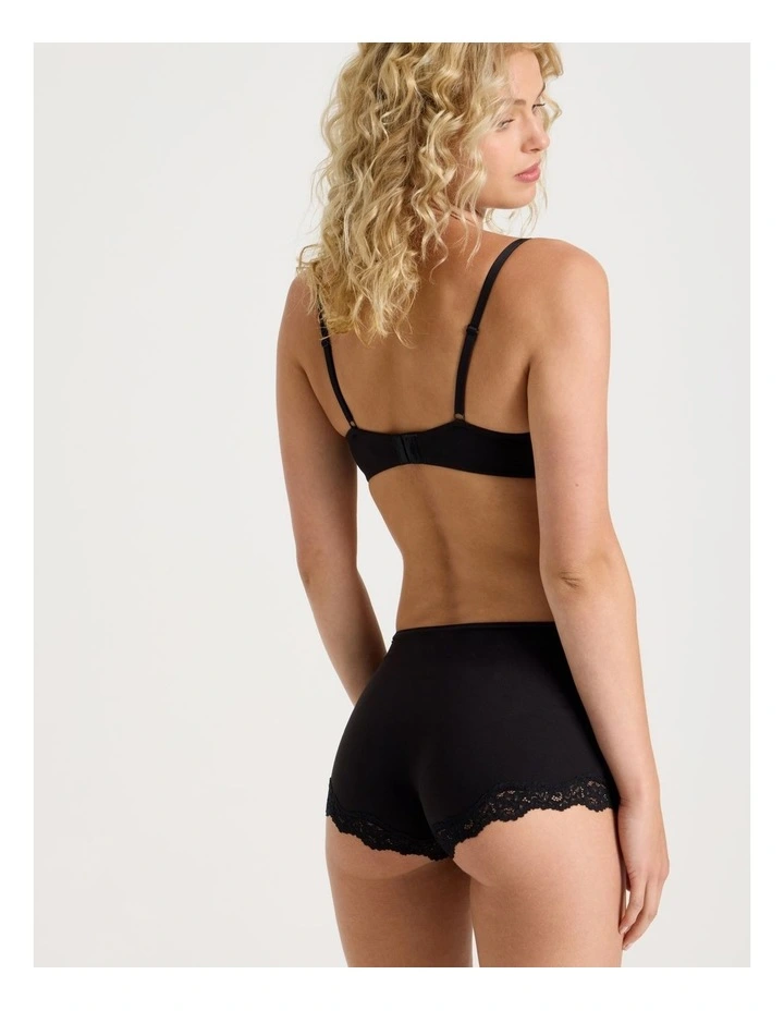 Cheeky Lace Boyshort in Black image 3