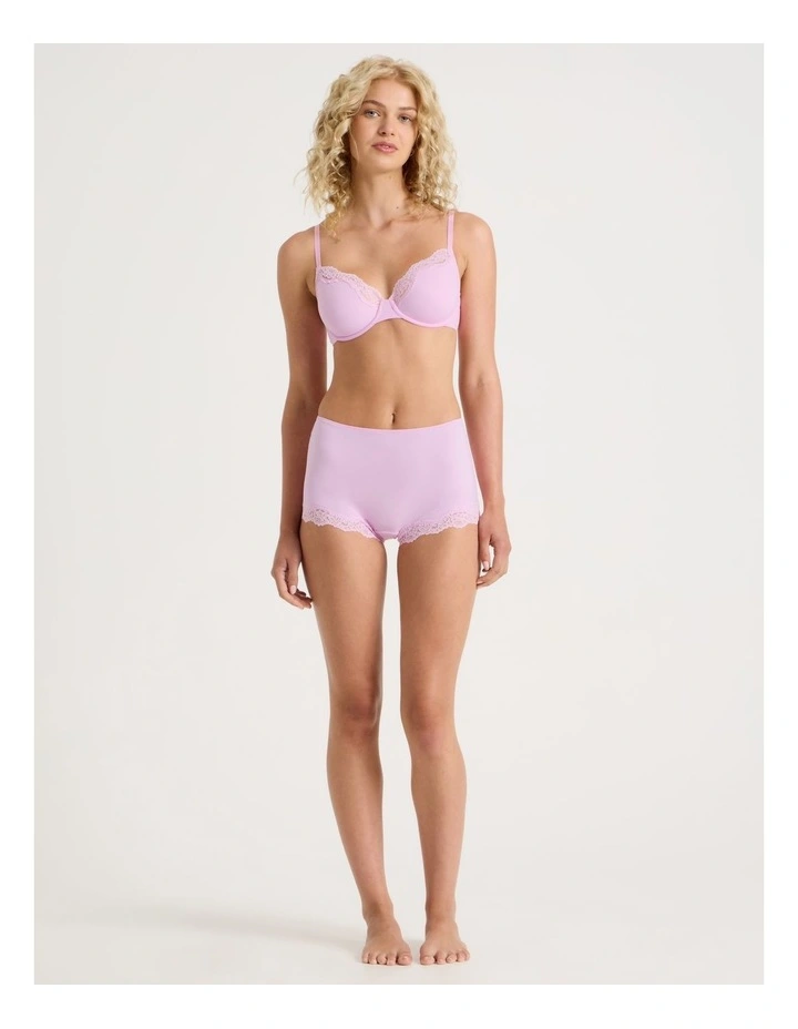 Cheeky Lace Boyshort in Pink image 1