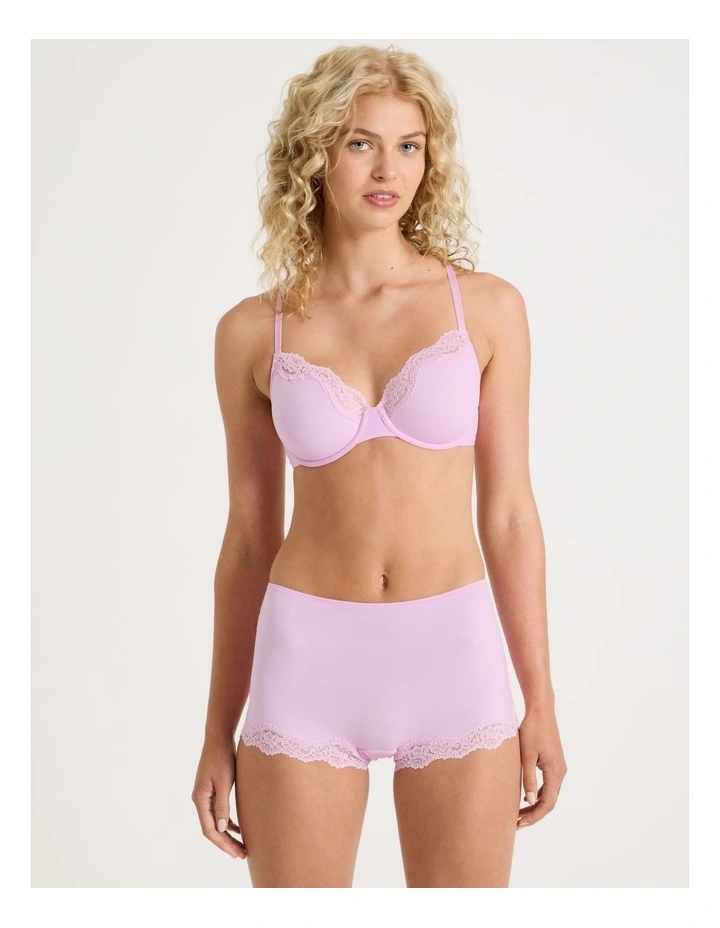 Cheeky Lace Boyshort in Pink image 3