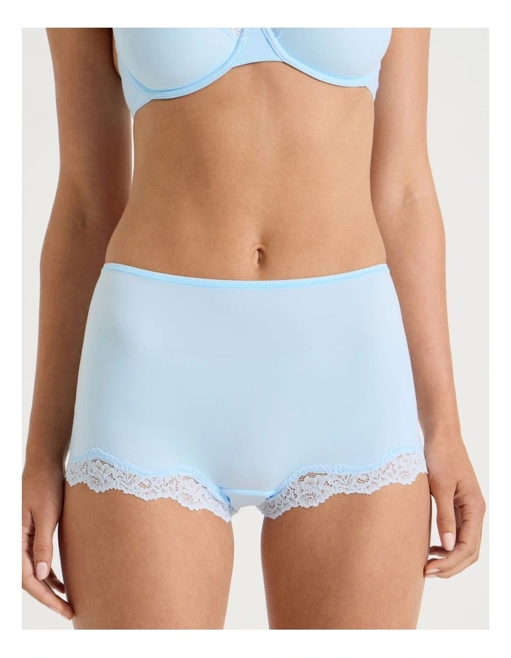 Cheeky Lace Boyshort in Blue image 3