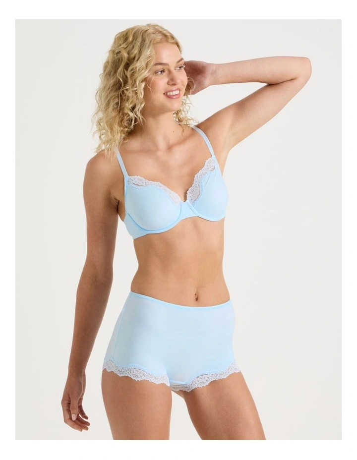 Cheeky Lace Boyshort in Blue image 4