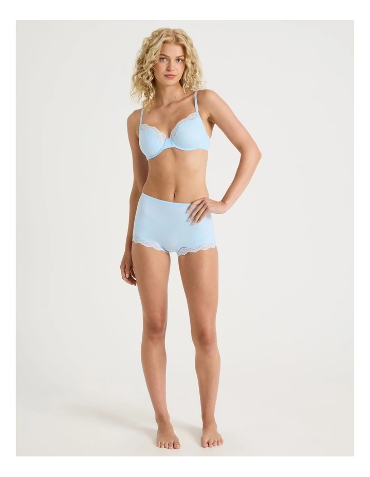 Cheeky Lace Boyshort in Blue image 6