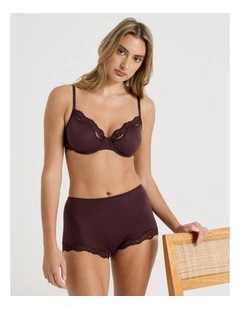Cheeky Lace Boyshort in Brown