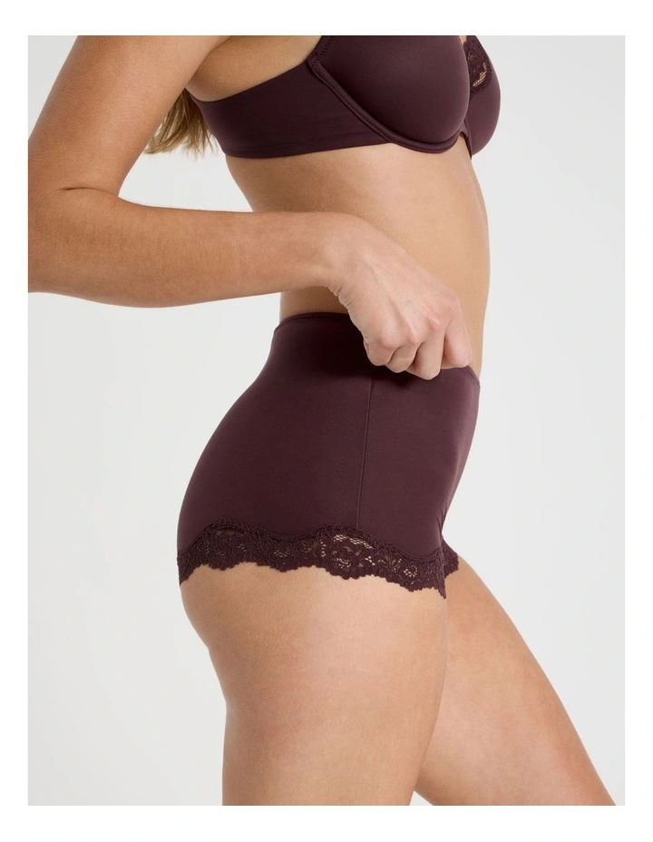 Cheeky Lace Boyshort in Brown image 2