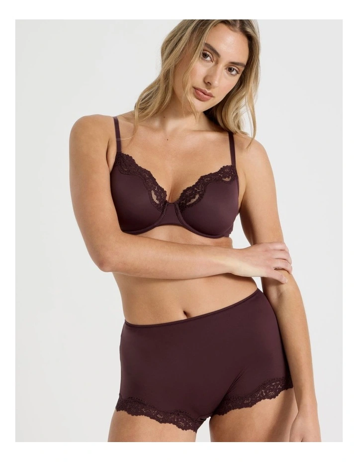 Cheeky Lace Boyshort in Brown image 3