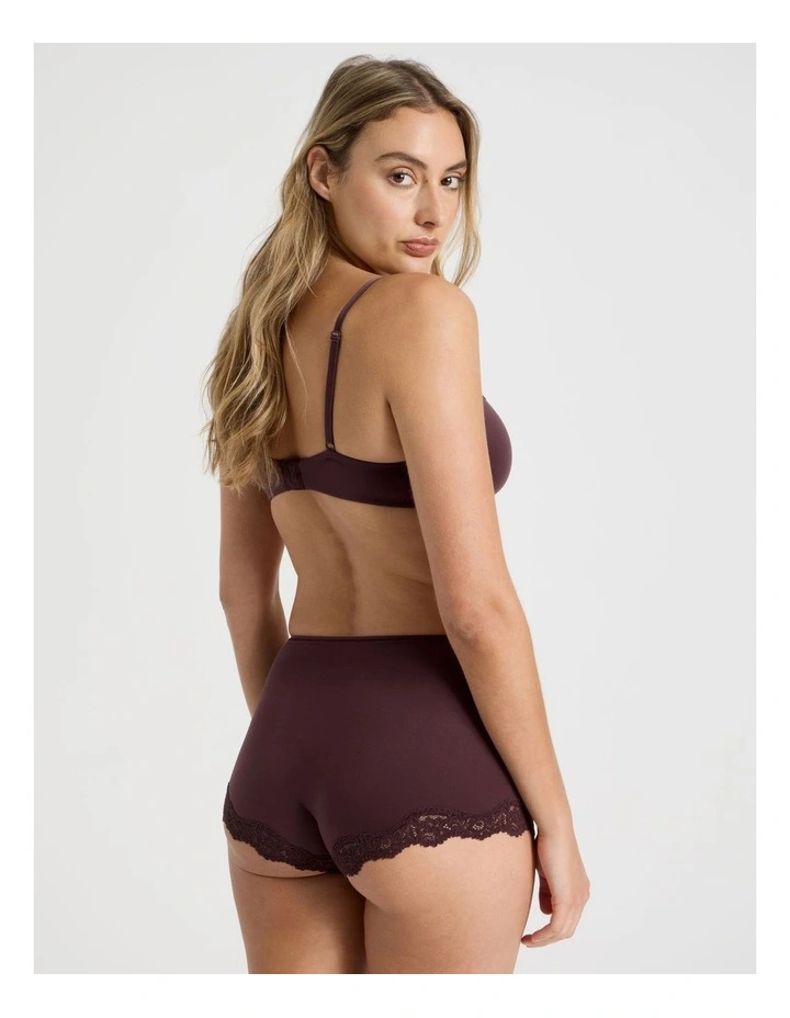Cheeky Lace Boyshort in Brown image 4
