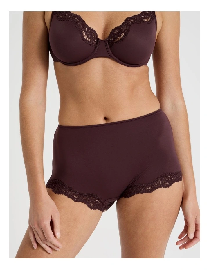 Cheeky Lace Boyshort in Brown image 5