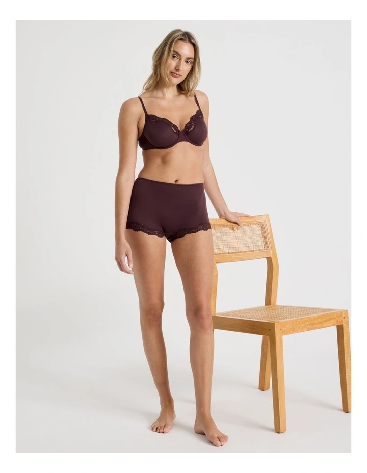 Cheeky Lace Boyshort in Brown image 6
