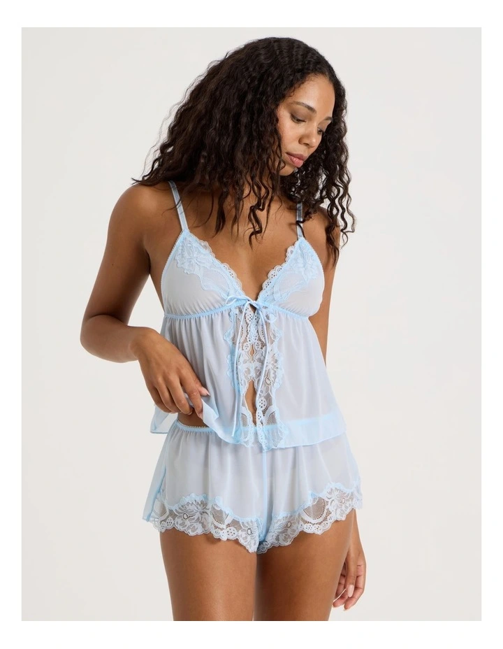 Delicate Lace Short in Sky Blue image 1