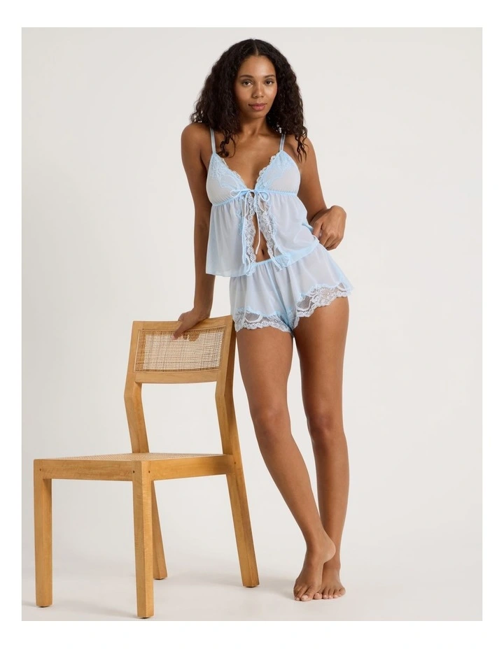 Delicate Lace Short in Sky Blue image 3