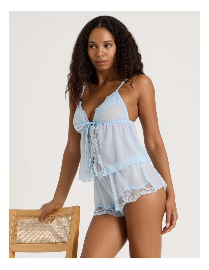Delicate Lace Short in Sky Blue image 4