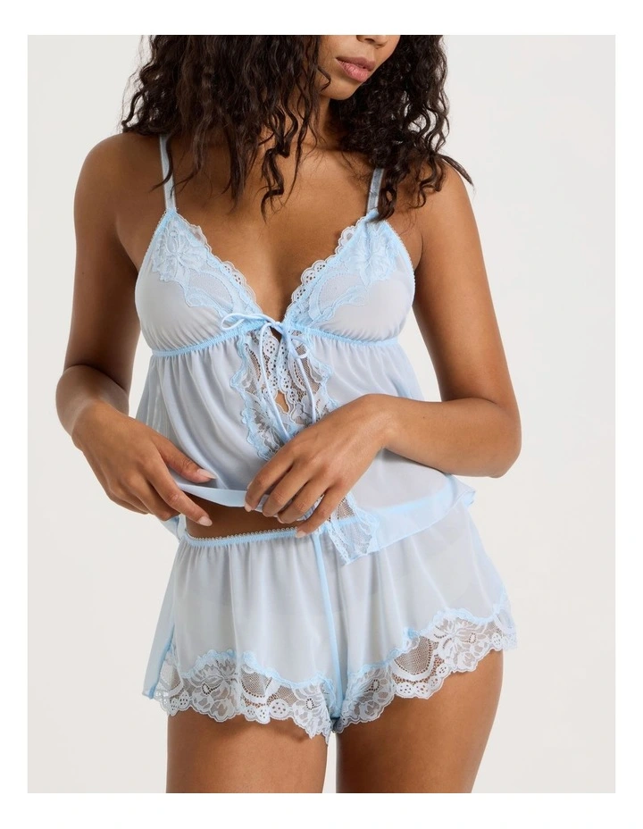 Delicate Lace Short in Sky Blue image 7