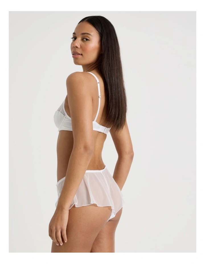The Vow Satin & Lace Short in White image 5