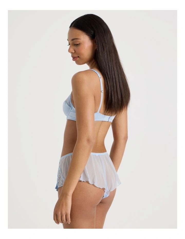 The Vow Satin & Lace Short in Blue image 5