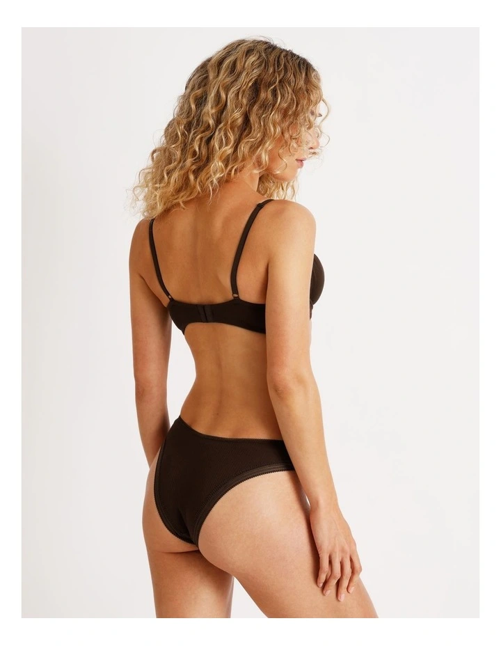 Lola Cotton Rib Brazilian in Chocolate image 5