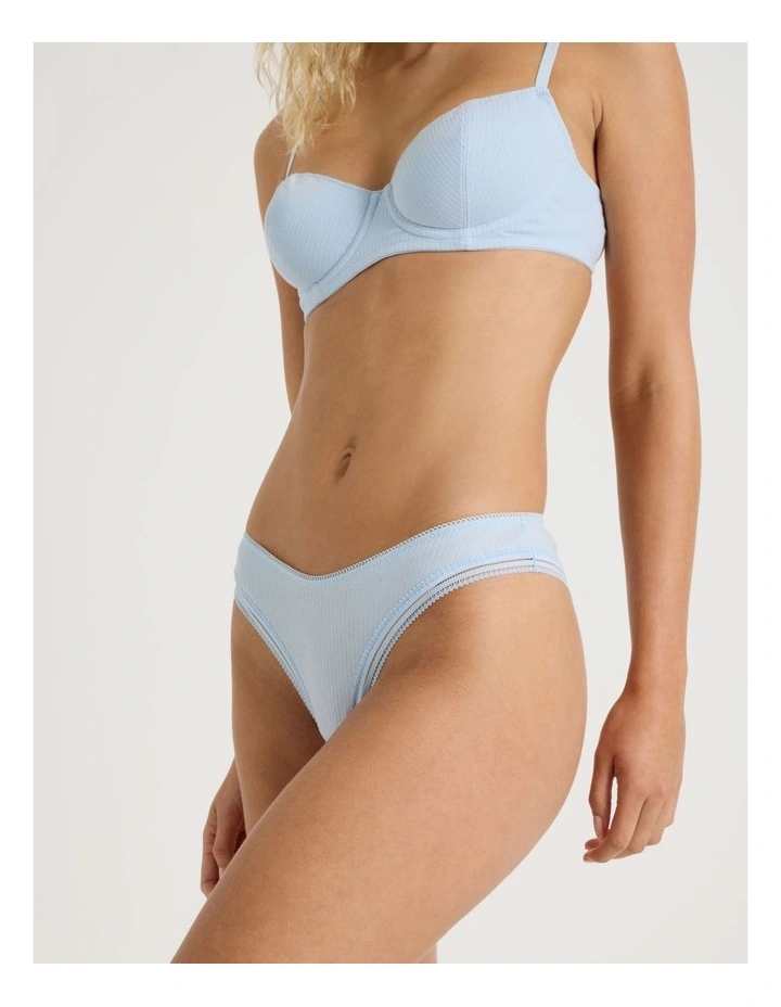 Lola Cotton Rib Brazilian in Blue image 1