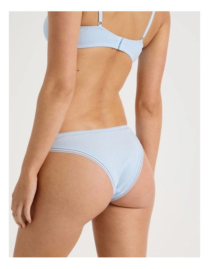 Lola Cotton Rib Brazilian in Blue image 6