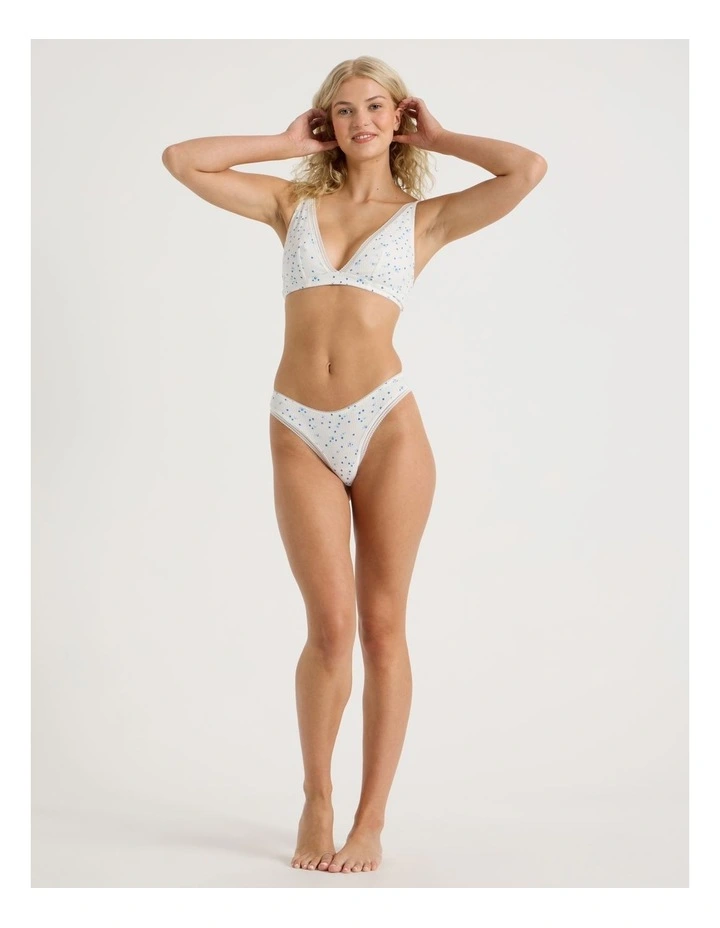 Lola Cotton Rib Brazilian in White image 4