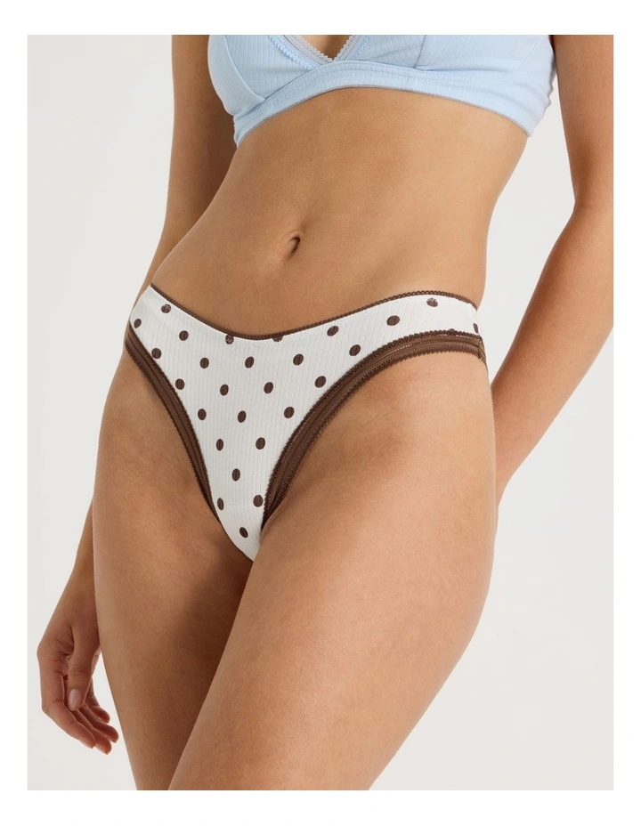 Lola Cotton Rib Brazilian in Multi image 6