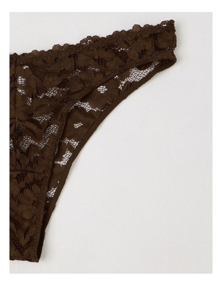Lola Broderie Lace V Cut Brazilian in Chocolate image 2