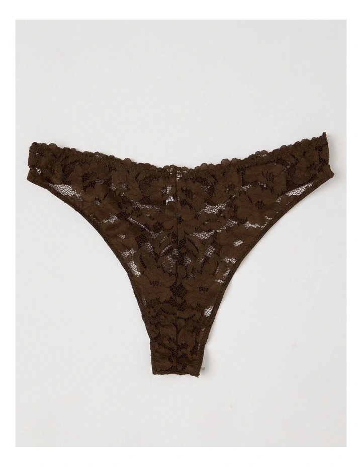 Lola Broderie Lace V Cut Brazilian in Chocolate image 3