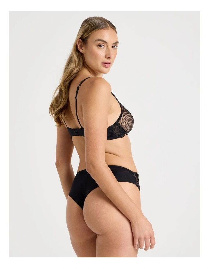 Embroidery High Waist Brazilian in Black image 3