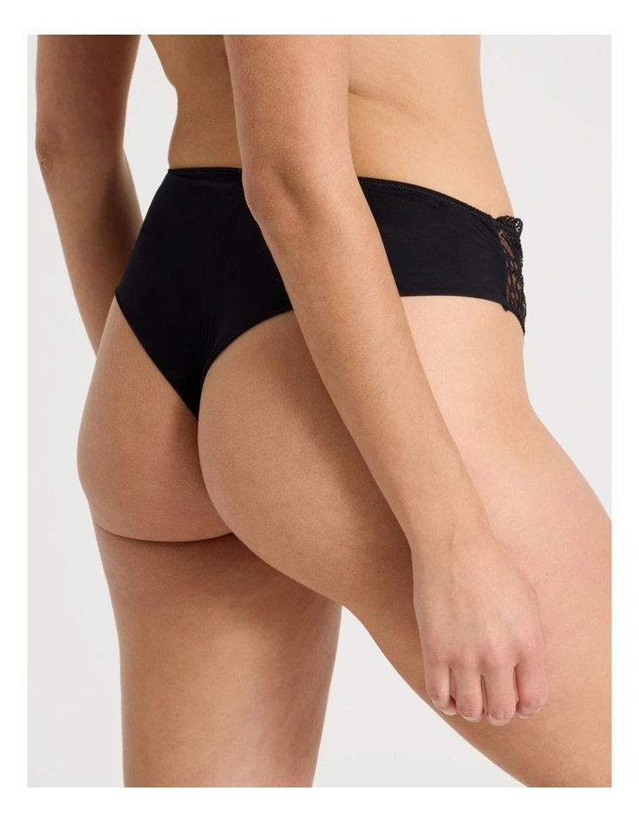 Embroidery High Waist Brazilian in Black image 4