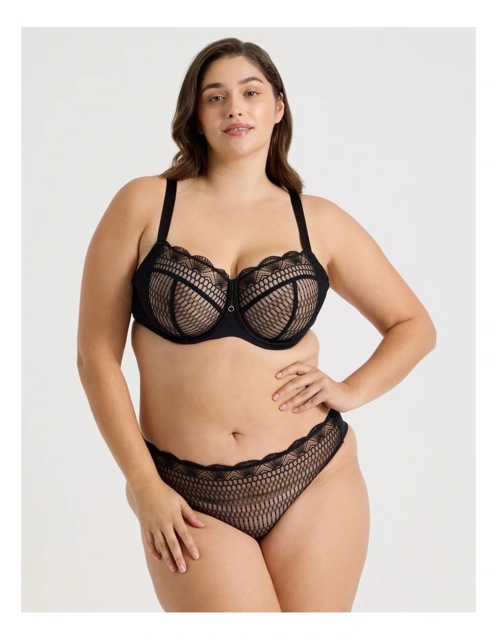 Embroidery High Waist Brazilian in Black image 5